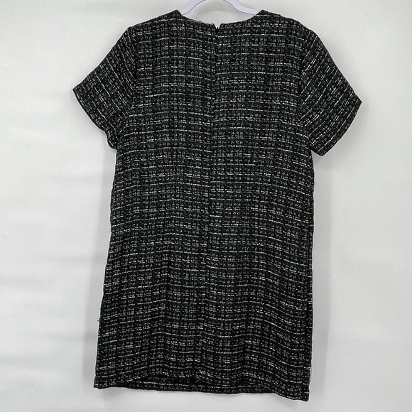 Anne Taylor Loft NWT green black tweed holiday shift dress - Picture 2 of 8